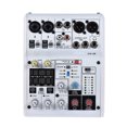 thumbnail image 2 of ammoon AM-4R Mezclador de Audio Digital de 6 Canales Consola de Mezcla con Alimentación Fantasma de 48V Incorporada Soportada por una Batería de 5V con Adaptador de Energía Cables USB para Grabación, 2 of 6