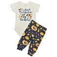 thumbnail image 1 of Unique Baby Unisex Cutest Turkey Thanksgiving Onesie Set (3M, White), 1 of 5
