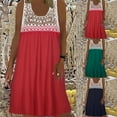 thumbnail image 4 of Summer Dresses For Women 2022 Knee Length Midi Dress Lace Panel Plus Size Dress Trendy Sleeveless Tank Dresses Summer Clearance, 4 of 5