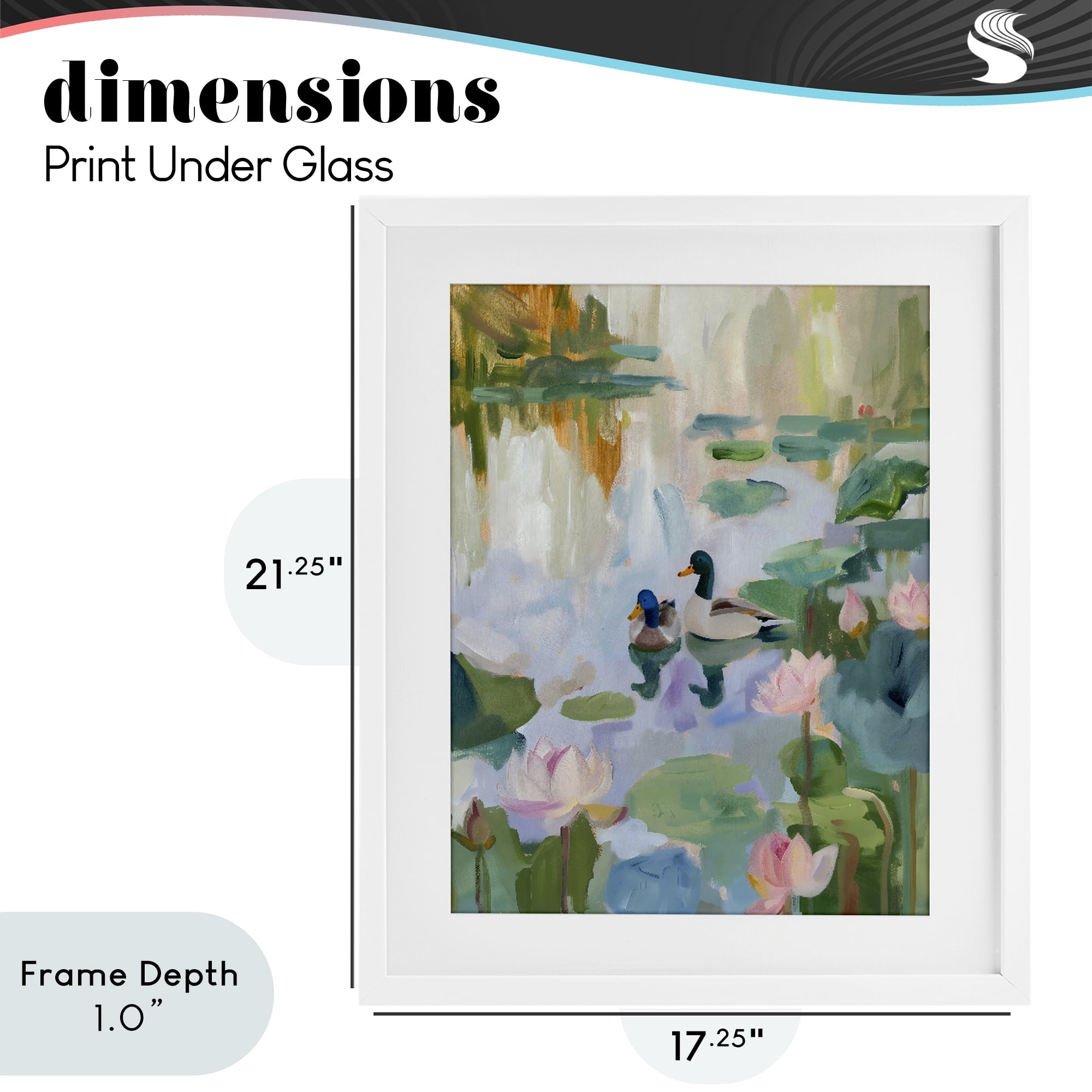 Stupell Industries Duck Pond During Tranquil Morning White Framed Print Under Glass, design by The Prints Vibe