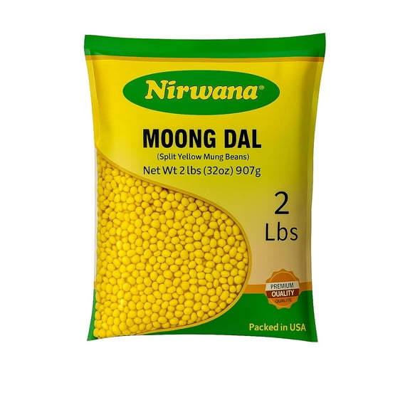 Yellow Split Moong Beans (Moong Dal) – Protein-Rich Lentils for Indian Cooking, Soup, and Everyday Meals 32oz