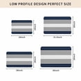 thumbnail image 5 of Navy Blue Grey Stripe Door Mat Indoor Outdoor, Modern Art Horizontal Striped Non Slip Welcome Mat with Rubber Backing, Absorbent Fabric Front Door Mats Entryway Rug for Home Patio Entrance 24"x36", 5 of 9