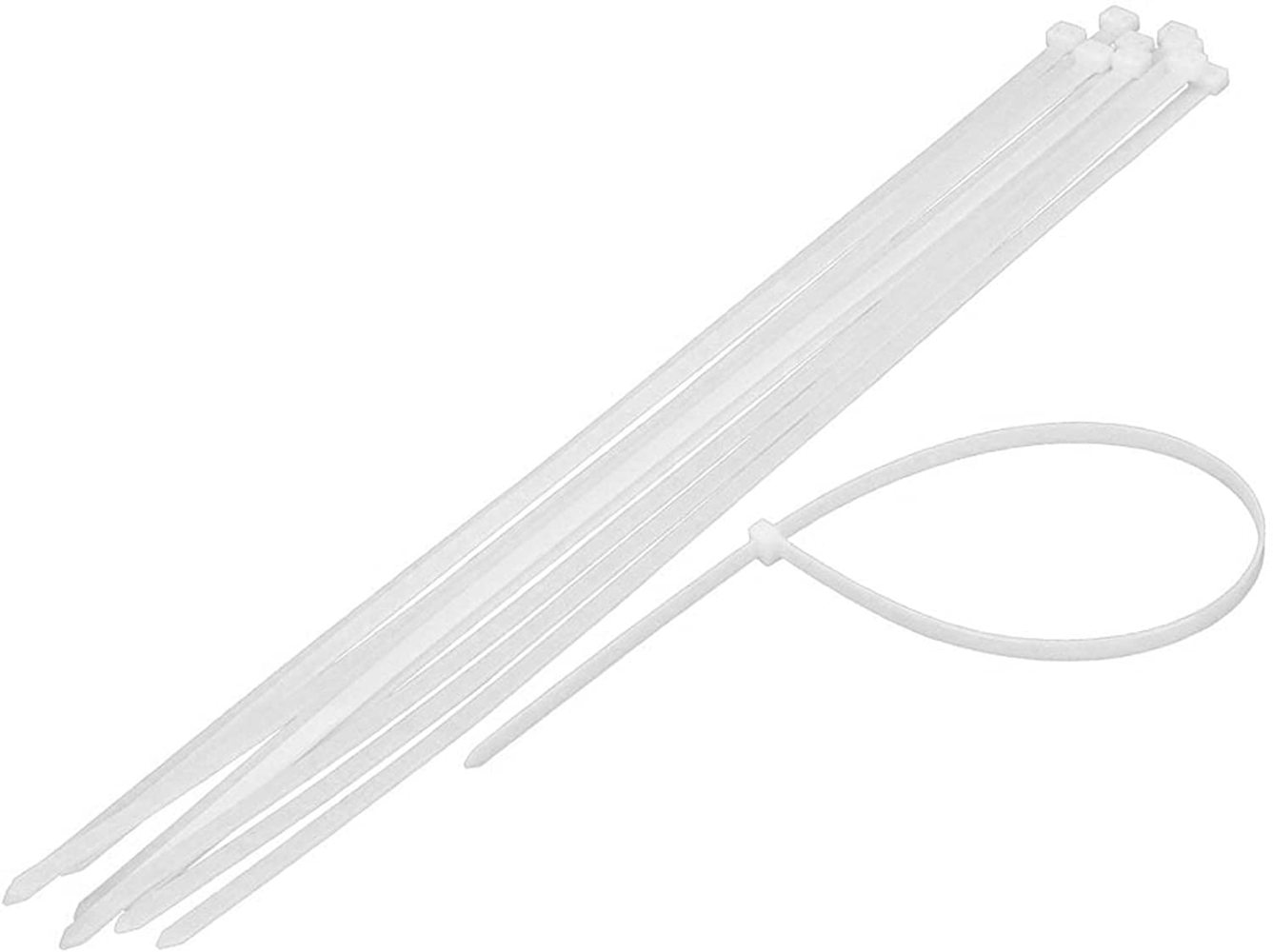 Wideskall 120 Pieces 30" inch Extra Long x 0.35" inch Heavy Duty White