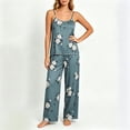 thumbnail image 5 of Fengactive Womens Floral Pajama Set Spaghetti Strap Cami Top and Drawstring Wide Leg Pants Sleepwear, 5 of 5