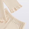 thumbnail image 6 of NOLDARES Infant Girls Cute Fall Winter Clothing Outfits 2 Piece Print Long Sleeve Round Neck Sweatshirt and Joggers Clothes(Light Yellow,12-18 M), 6 of 7