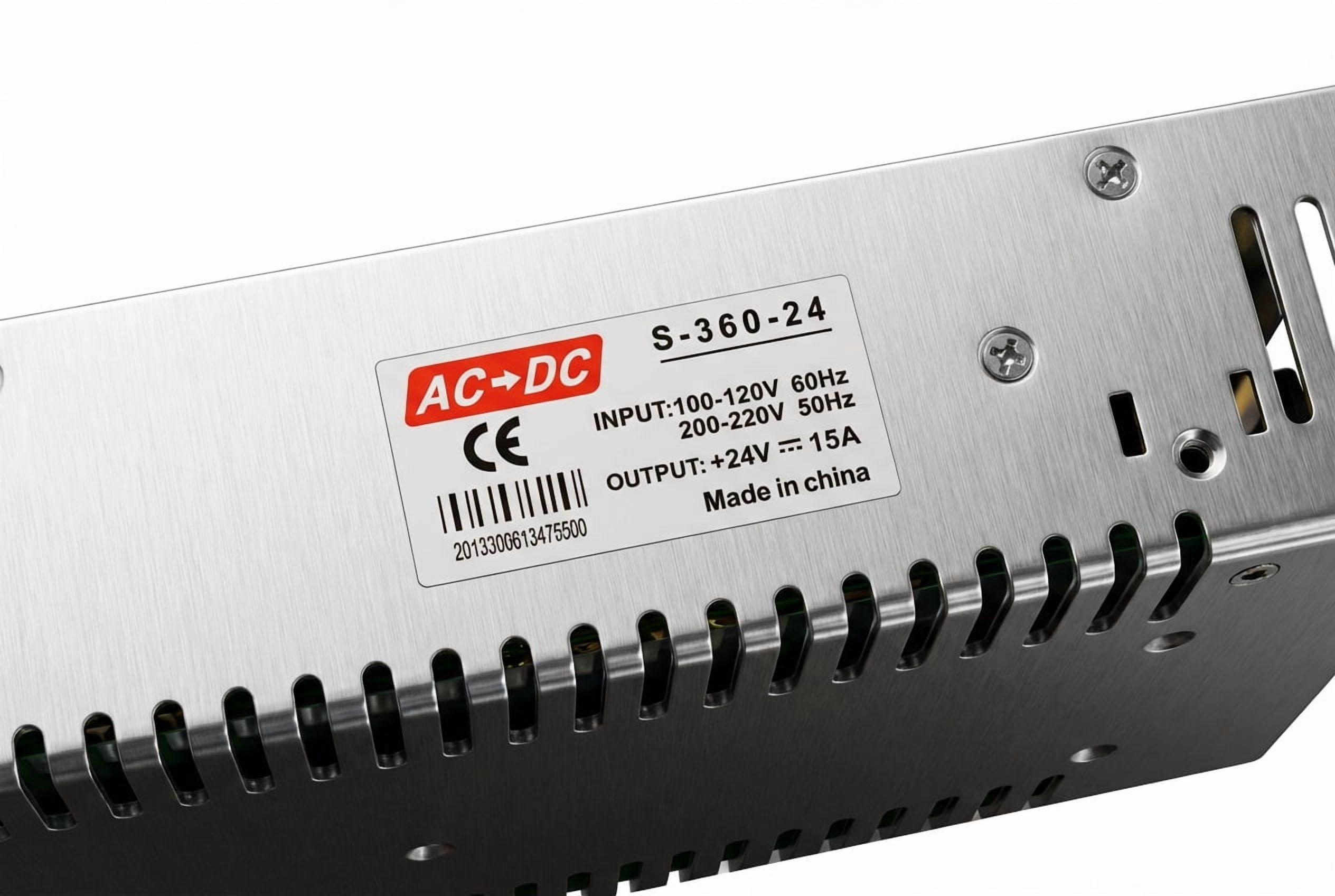 DC 24V 15A LED Driver Power Adapter Converter, AC to DC Transformer for Low Voltage LED Strip Lights