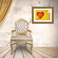 thumbnail image 3 of BoMo 24x17 Gold Ornate Wood Framed with Double Matting Museum Art Print Titled - Love Hearts, 3 of 4
