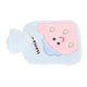 thumbnail image 2 of Bolsa de agua caliente de PVC con funda de felpa suave Calambres Alivio del dolor Bolsa de agua caliente de dibujos animados 500 ml Azul claro, 2 of 10