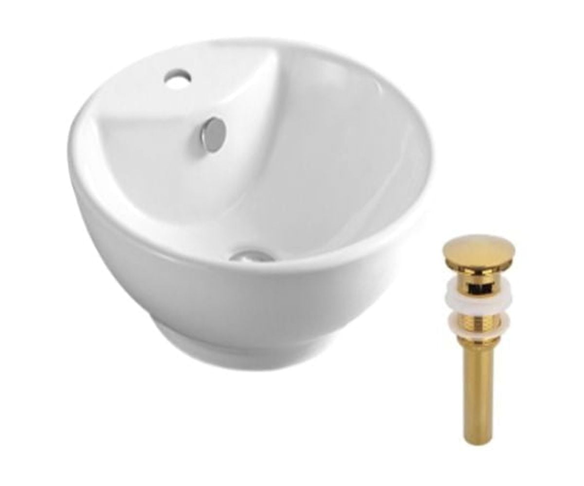 DROP Bath and Kitchen DR091374 Bathroom Vessel Sink Set