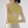 thumbnail image 4 of Lumtrix Womens Tank Tops Built In Bra Summer V Neck Sleeveless Basic Tee Ribbed Fitted Casual Shirts 2026 Trendy Clothes Yellow L, 4 of 7