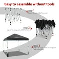 thumbnail image 5 of Ladcaser 10'x10' Instant Pop Up Canopy Tent One Person Setup, Pop Up Commercial Canopy Tent, Outdoor Easy Up Tent w/1-Button Push, Wheeled Bag, 4 Sandbags, 8 Stakes and 4 Ropes, 5 of 7