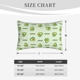 thumbnail image 4 of Goofa Green Avocado Pattern Pillow Case – Plush & Soft Cushion Cover, Hypoallergenic Throw Pillow Case for Comfortable Sleep with Envelope Closure-20"x30", 4 of 6