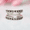 14K Rose Gold Vermeil, variant on Round Cut Brown Diamond and White Diamond Ring Guard 925 Sterling Silver Ring For Her
