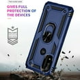 thumbnail image 4 of Dteck Case for Motorola Moto G Power (2022) 6.5-inch,Moto G Pure Heavy Duty Shockproof Rubber Dual Layer Protection Ring Holder Kickstand Hybrid PC Hard Cover,Blue, 4 of 5