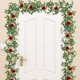 thumbnail image 4 of Decoración del hogar, decoración de habitaciones, decoración de pared con flores y hojas de dinero, ratán encriptado con hojas de eucalipto, ratán de imitación, producto navideño, ratán de imitación., 4 of 6