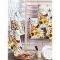 thumbnail image 2 of Sunflowers Dog Kitchen Dish Towels for Drying Dishes Set of 3, Spring Watercolor Floral Stars Wood Grain Waffle Weave Microfiber Hand Tea Bathroom Towels Quick Dry & Absorbent Towel 15.7x23.6, 2 of 7