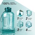 thumbnail image 2 of Botella de agua GIFUBOWA 3L Motivational con marcador de tiempo PETG, 2 of 7