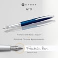 thumbnail image 3 of Cross ATX Translucent Blue Lacquer Medium Nib Fountain Pen, 3 of 8