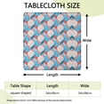 thumbnail image 2 of Blue Red Checkered Pattern Square Fitted Tablecloth with Elastic Edge,Square Table Cover,Washable Elastic Table Cover for Home Kitchen Party Decor 34"x34", 2 of 6