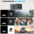 thumbnail image 2 of TFixol Triple Lens 1080P Car DVR with Night Vision, Parking Monitor, and WIFI Connectivity - Black (No Memory Card Included), 2 of 6