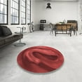 thumbnail image 4 of Ahgly Company Machine Washable Indoor Square Transitional Lava Red Area Rugs, 4' Square, 4 of 7