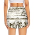 thumbnail image 4 of Goofa Rice Harvest Printed Women 2 in 1 Running Shorts,Quick Dry Athletic Workout Shorts,High Waisted Athletic Shorts with Liner Pockets-Medium, 4 of 9