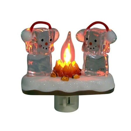 

BnGAJN Night LightsFlicker Ice Cube Nightlight Flicker Flame Halloween Nightlight 3D LED Small Electric Faux Night Light Halloween Nightlight Indoor Decorations