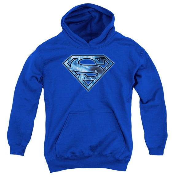 Superman - On Ice Shield - Youth Hooded Sweatshirt - Medium