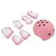 thumbnail image 5 of 7 unids/set casco de seguridad para niños conjuntos de rodilleras y coderas equipo de protección transpirable para montar en patinaje rosa, 5 of 10