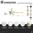 thumbnail image 4 of Kingston Brass KTNXD2 Hamilton Universal Front or Side Mount Toilet Tank Lever in Polished Brass, 4 of 5