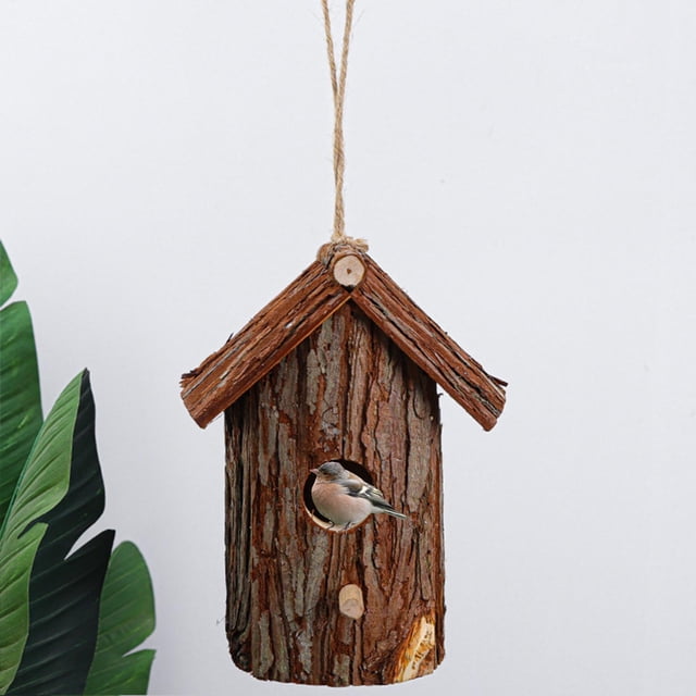 Casa de pájaros de para patio, de pájaro colgante creativo para pájaros, casa de incubación de pájaros para jardín al , 26x14x22.5cm CUTICAT casas de aves