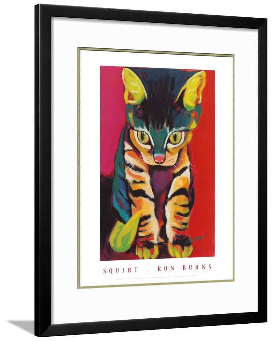 Kitten by Ron Burns-Board Mounted Print ! SQUIRT the Cat 