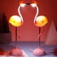 thumbnail image 2 of JM 1 lámpara de escritorio de flamenco, linda lámpara rosa, accesorios de escritorio kawaii, luz de 360°, lámpara flexible para decoración de la habitación del hogar, dormitorio, estudio, oficina, es el mejor regalo para adolescentes, niñas, niños y mujeres JM, 2 of 5