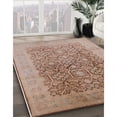 thumbnail image 3 of Ahgly Company Machine Washable Indoor Square Industrial Modern Dark Salmon Pink Area Rugs, 4' Square, 3 of 7