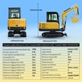 thumbnail image 2 of 3.5 Ton Mini Excavator, with 25 HP Diesel KubotaEngine，EPA-Certified Kubota 4-Cylinder Water-Cooled Diesel Engine for Farm, Construction, Landscaping, 2 of 9