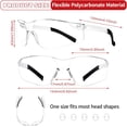 thumbnail image 2 of Safety Glasses Bulk of 50, ANSI Z87.1 Impact Resistant Eye  for Construction Lab Work, 2 of 6