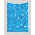 thumbnail image 1 of Aqua Tapestry, Realistic Vivid Illustration of Water Texture Freshness Ocean Pool Surface Waves, Wall Hanging for Bedroom Living Room Dorm Decor, 40W X 60L Inches, Blue Aqua White, by Ambesonne, 1 of 2
