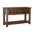 thumbnail image 2 of Furniture of America Levelle Traditional 2-Drawer Console Table, Walnut, 2 of 3