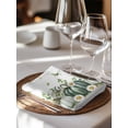 thumbnail image 6 of Green Pumpkin Fall Cloth Napkins Set of 8 Reusable Dinner Napkins, Thanksgiving Eucalyptus Leaves Daisy Cocktail Napkin Washable Table Napkins for Wedding/Holiday Party/Baby Shower 20"x20", 6 of 7