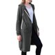 thumbnail image 2 of Sudaderas con Capucha para Mujer, Estilo Oversize, con Cremallera, Ideales para Otoño e Invierno. Chaquetas Largas con Capucha y Bolsillos. Gris Oscuro S, 2 of 8