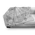 thumbnail image 3 of East Soft Flannel Fleece Throw Blanket, Traditional Koi Fish Pattern Ornaments Image Print, Cozy Plush for Indoor and Outdoor Use, 50" x 70", Grey and White, by Ambesonne, 3 of 6