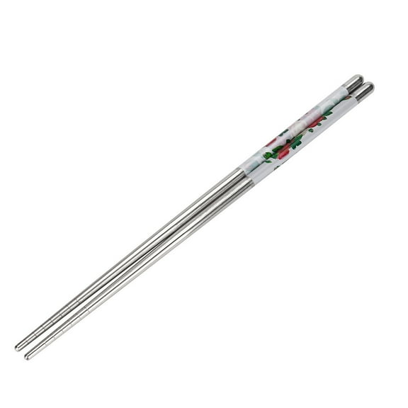 1 Pairs Stainless Steel Chopsticks,Metal Chopsticks With Pattern Reusable Lightweight Stainless Steel Chopsticks Dishwasher Safe Chop Sticks Non-Slip Chopstick For Kitchen Cooking Eating,C