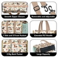 thumbnail image 3 of Teacher Tote Bag,Dachshunds on the Beach Teacher Utility Tote Bag,Large Work Tote Bags for Women with Multiple Pockets,Top Zipper Closure,13.8x10.6x6.7 Inch, 3 of 5