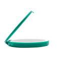 thumbnail image 4 of Impressions Vanity Ariel Compact Mirror with Wireless Charging Base and Adjustable LED Light, Round Makeup Mirror with USB and 2X Magnified Top Glass, 4 of 5