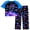 Astronaut Neon Purple, variant on Boys' Pajamas Set Short Sleeves Tops & Long Pants 2-Piece Printed Kid Sleepwear Pajamas Set for Boys 6-14Y