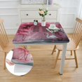 thumbnail image 2 of Awypu Flamingo Roses Whimsical Square Table Cover 100% Polyester Fiber 36*36, 2 of 8