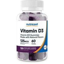 Nutricost Vitamin D3 Gummies, 120  Mixed Berry Gummies, 60 Servings