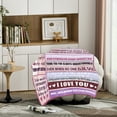 thumbnail image 3 of Qiushi To My Sister Blanket from Brother or Sister, Letter Warm Soft Throw Blankets Gifts from Sister,Birthday Christmas Idea Gifts 50x60in Pink, 3 of 9