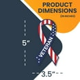 thumbnail image 4 of Magnet Me Up American Flag Veteran Ribbon Magnet Decal, 3.5x7 in, Vinyl Automotive Magnet, 4 of 7