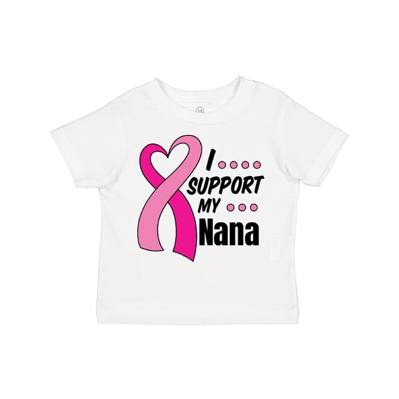 Inktastic Breast Cancer Awareness I Support My Nana with Pink Ribbon Boys or Girls Toddler T-Shirt
